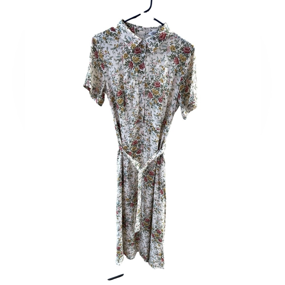 Tahari CLOSET CLEANOUT belted floral dress-SizeM